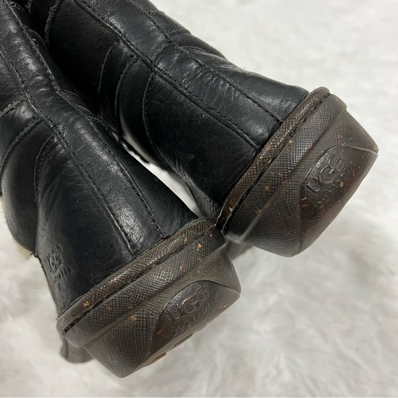 UGG Caspia Sheepskin Lined Leather Ankle Boots Size 8 - Picture 9 of 11